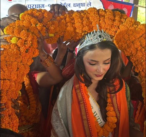 ‘मिस वेलनेस वर्ल्ड २०२६’ क्रि विजेता सन्वीलाई गृहनगरमा स्वागत